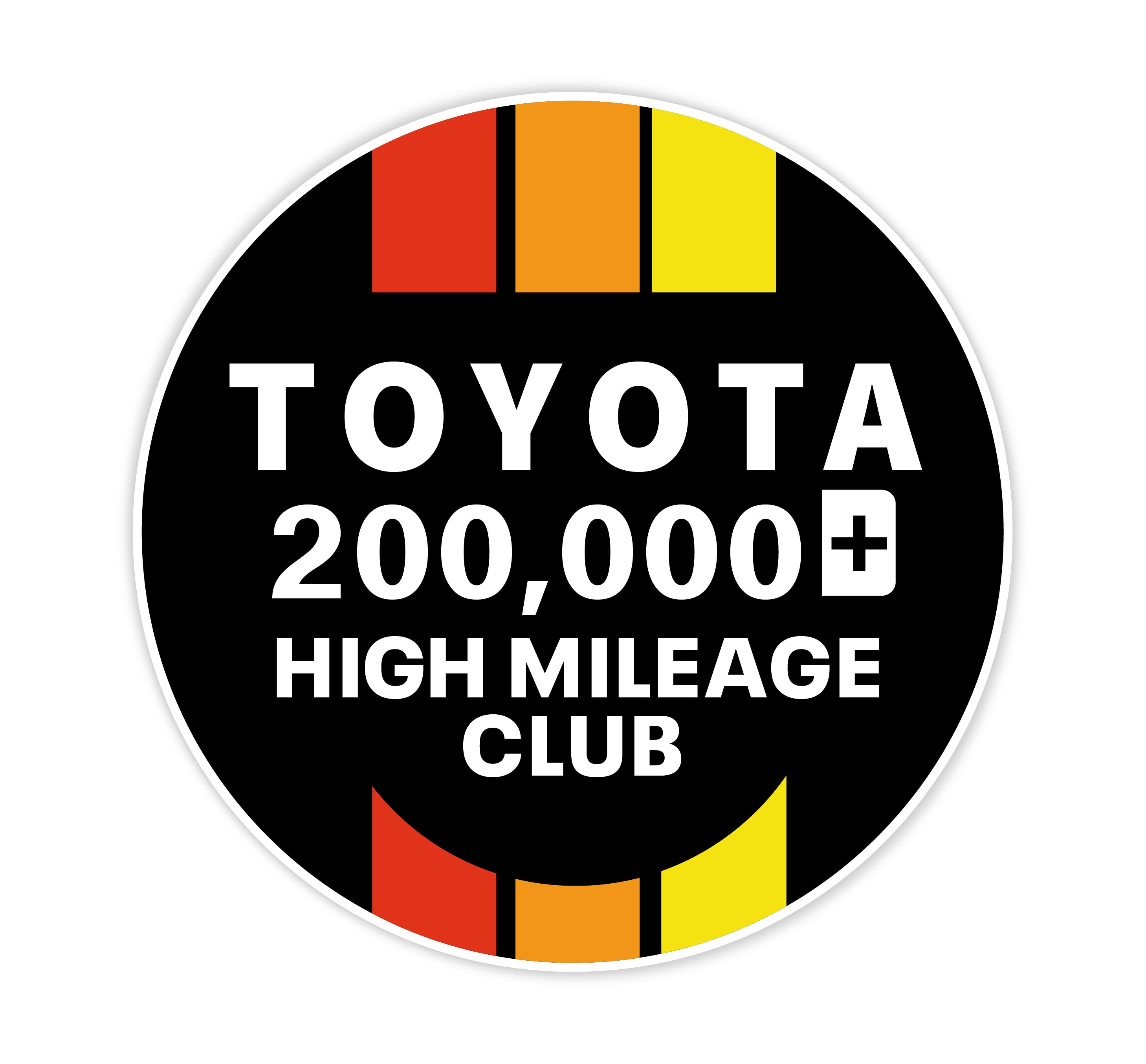 Toyota High Mileage Club Decals