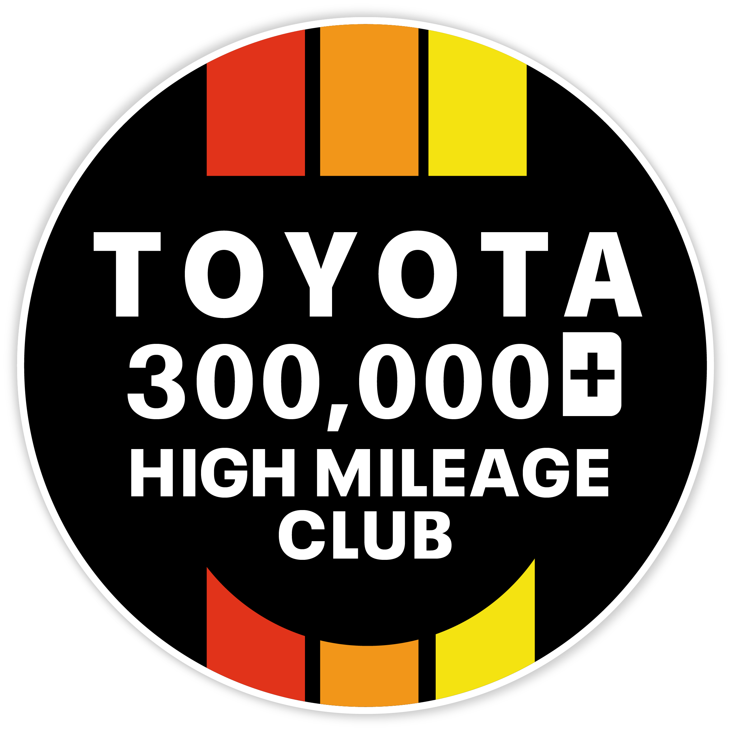 Toyota High Mileage Club Decals
